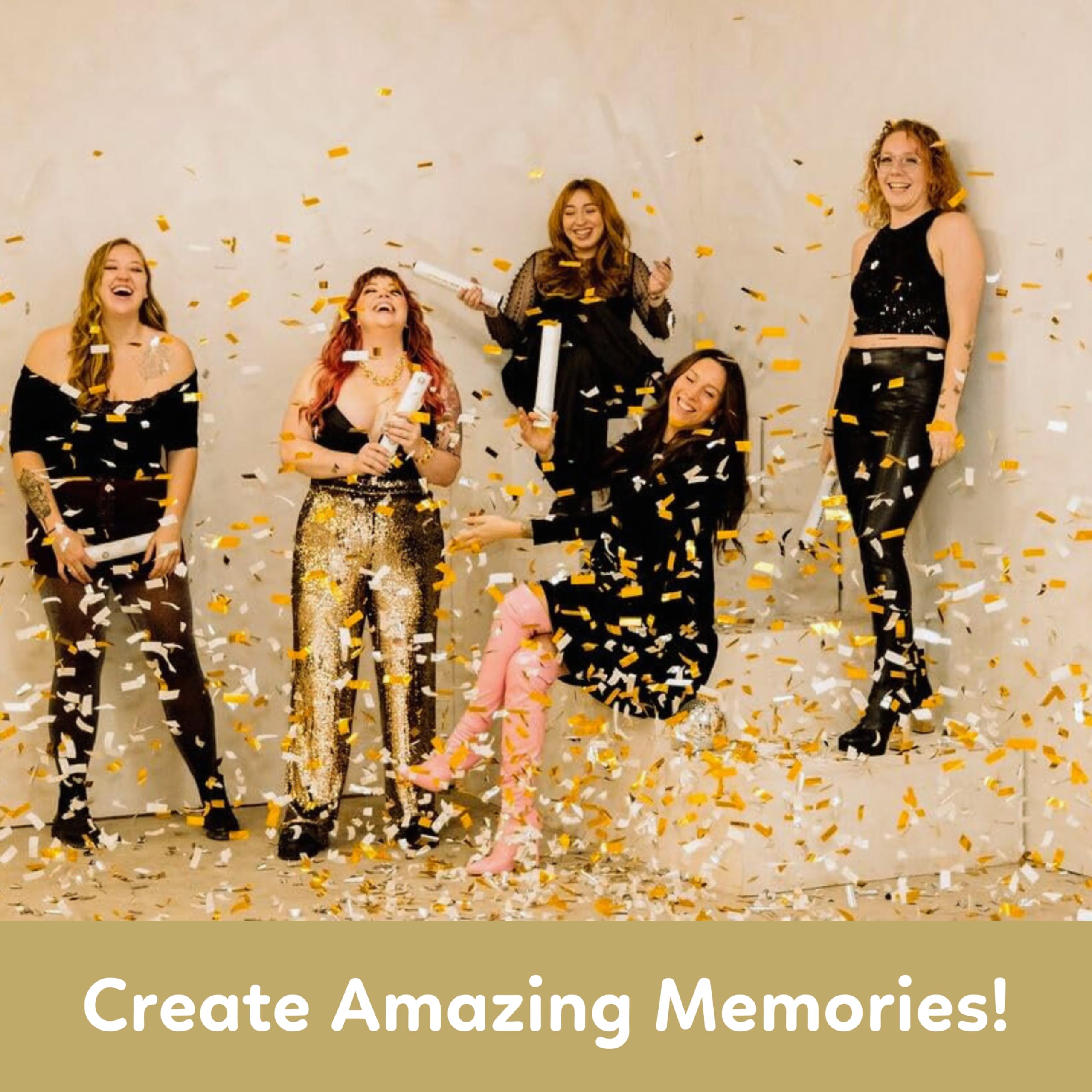 TUR gold confetti creates slow-falling shimmer ideal for celebrations