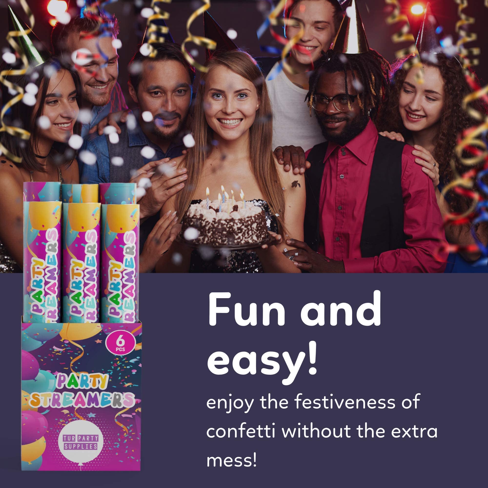 TUR Party Supplies 25 ft launch captures dramatic celebration moments.