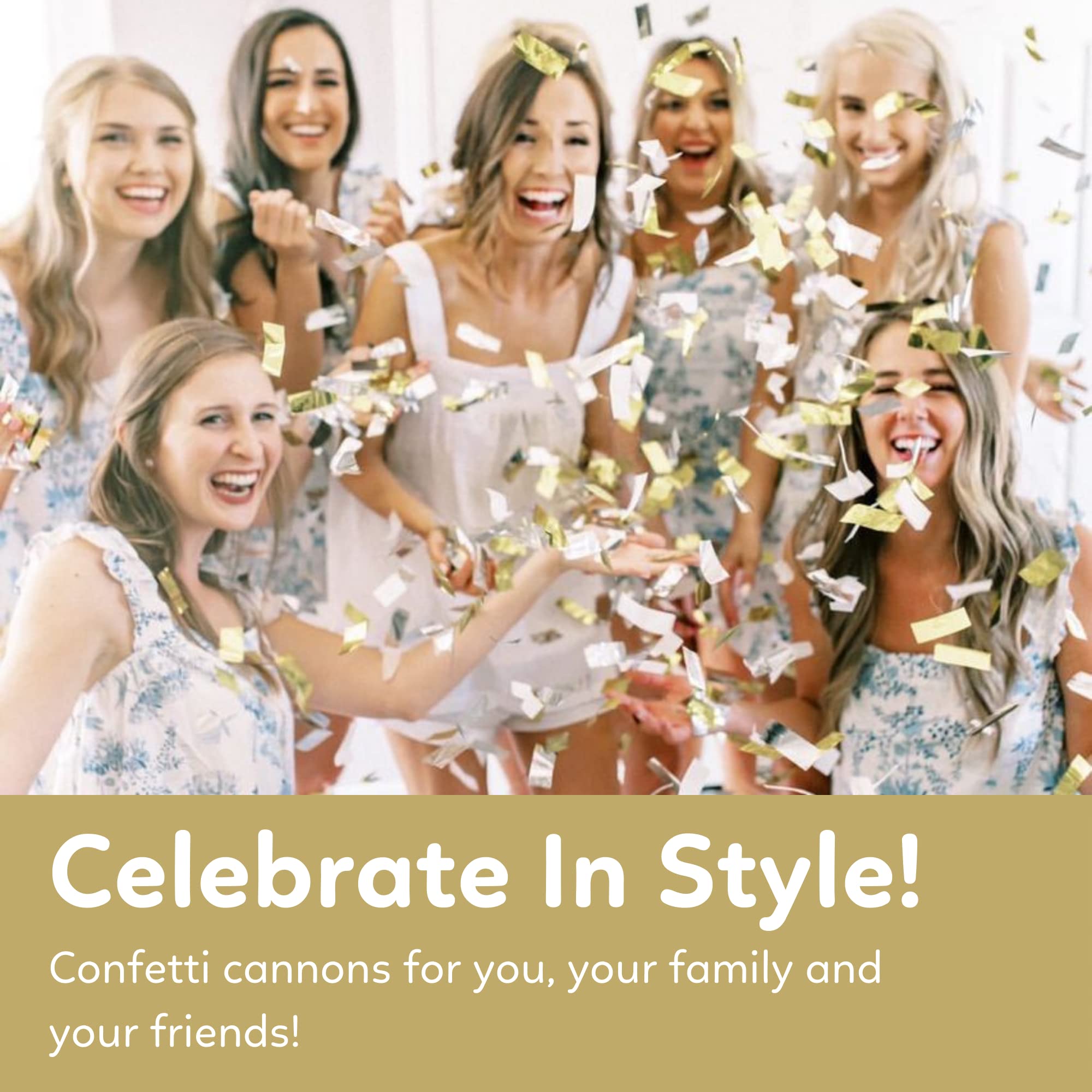 TUR confetti poppers launch dramatic gold and silver bursts for photos
