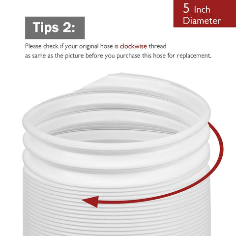 TURBRO white exhaust hose blends with décor while venting efficiently.