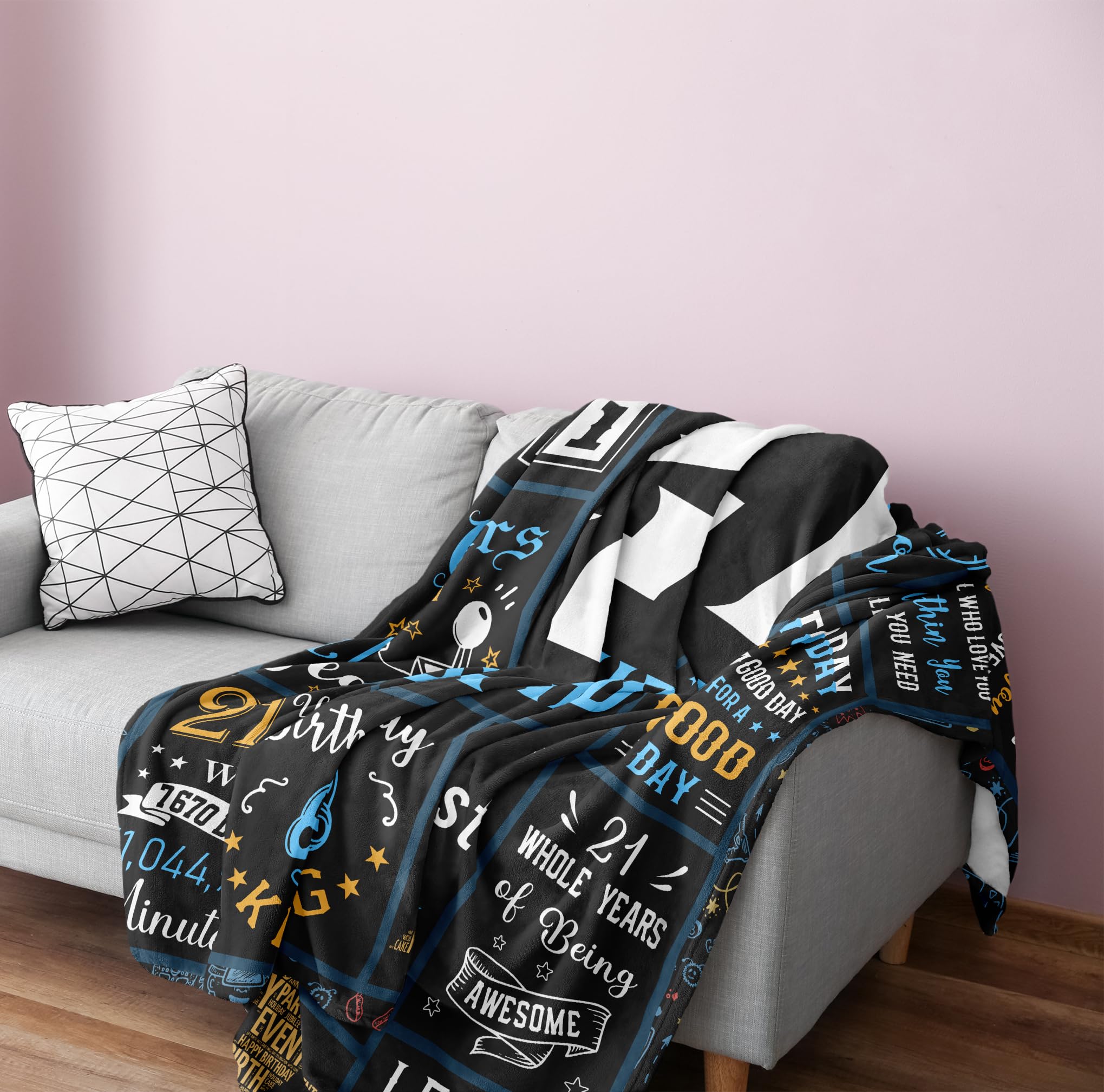 Turelos cozy blanket suited for couch, bed, and study spaces