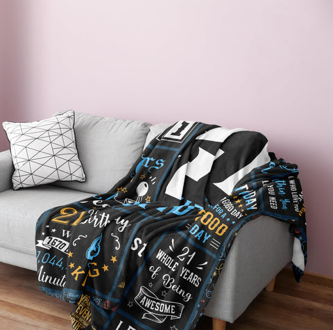 Turelos cozy blanket suited for couch, bed, and study spaces