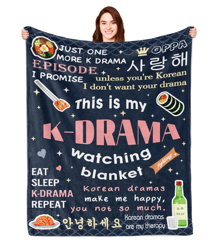 Turelos K-drama blanket pattern for fans, vibrant decor and cozy vibes.