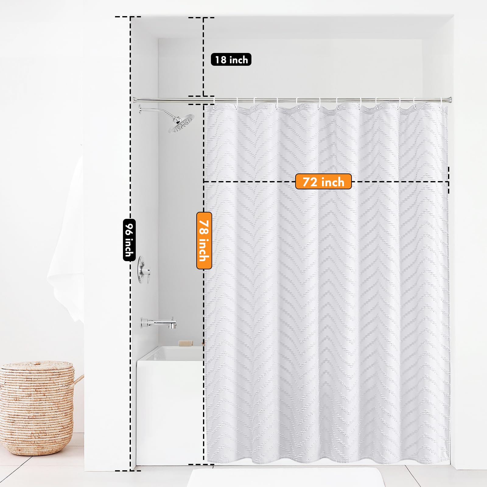 Turkio chevron texture chenille fabric enhances bathroom decor