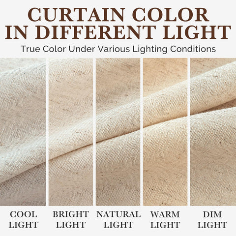 Turkio easy-care linen curtain is machine washable for effortless maintenance.