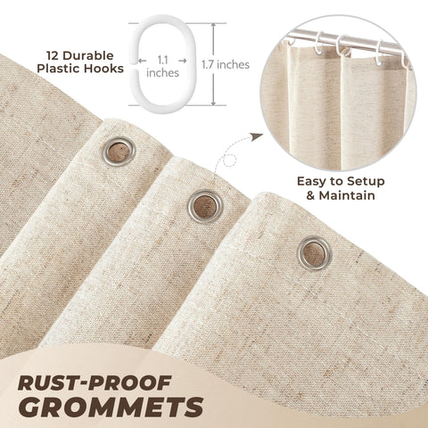 TURKIO natural beige fabric suits country boho bathroom decor.