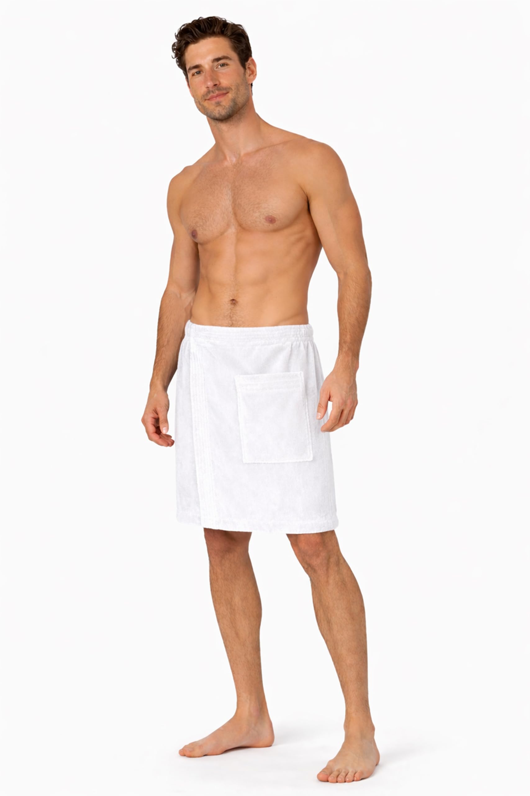 Turkish Linen body wrap back view shows durable stitching and secure closure