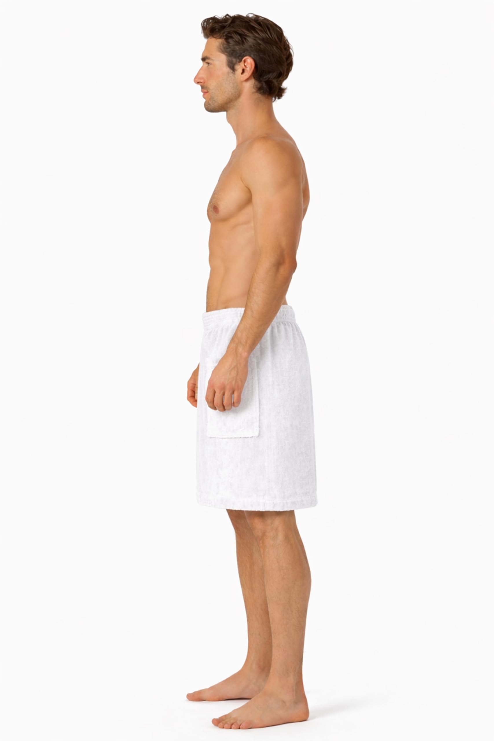 Turkish Linen pocket detail on the body wrap for carrying essentials