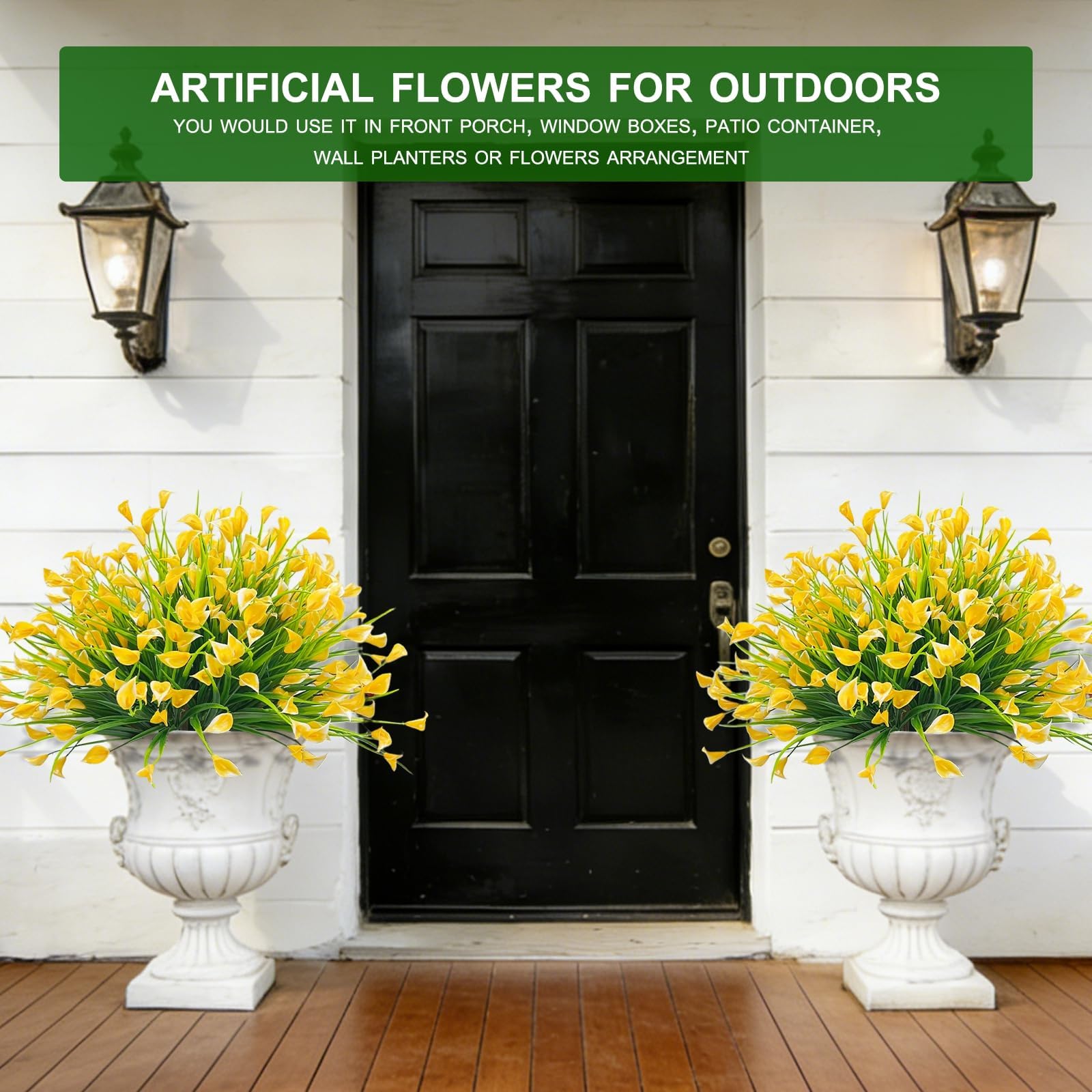 TURNMEON white calla lily artificial flowers brighten indoor arrangements