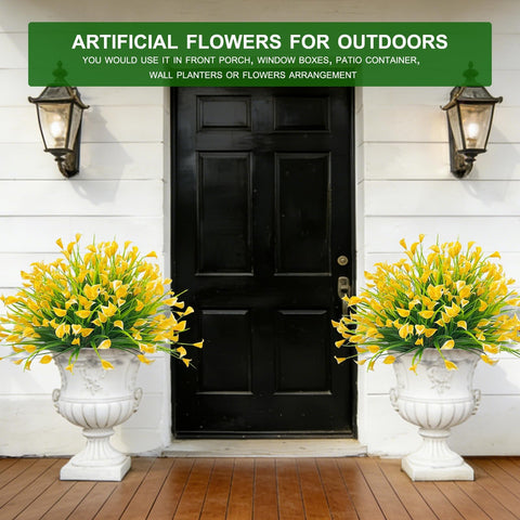 TURNMEON white calla lily artificial flowers brighten indoor arrangements