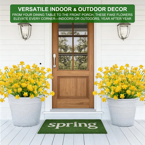 TURNMEON artificial fern plants for outdoor spaces with lifelike texture.