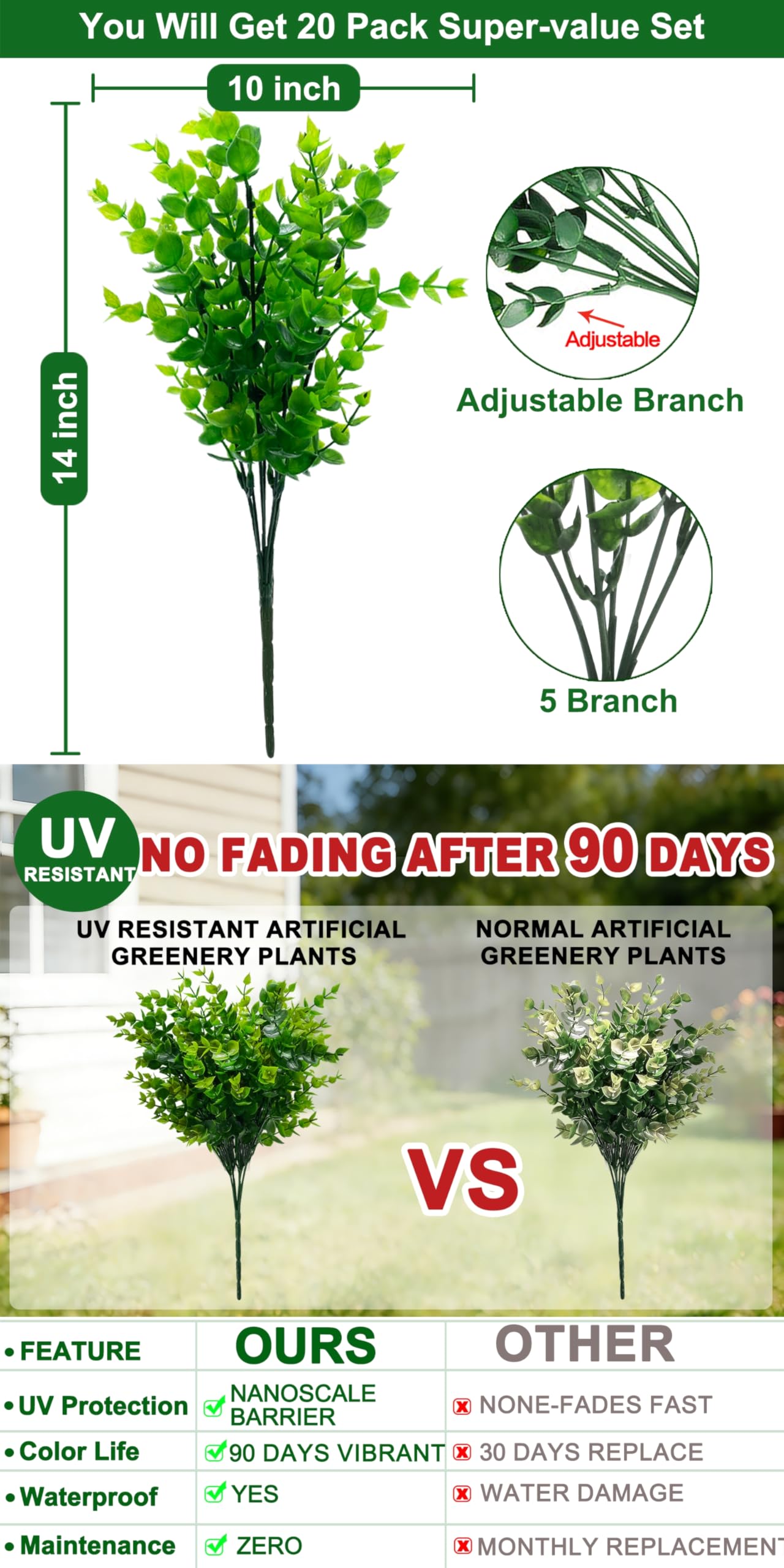 TURNMEON boxwood shrub bundle with lifelike leaves enhances curb appeal.