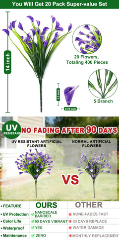 TURNMEON Calla Lily multi-color display shows year-round color options.