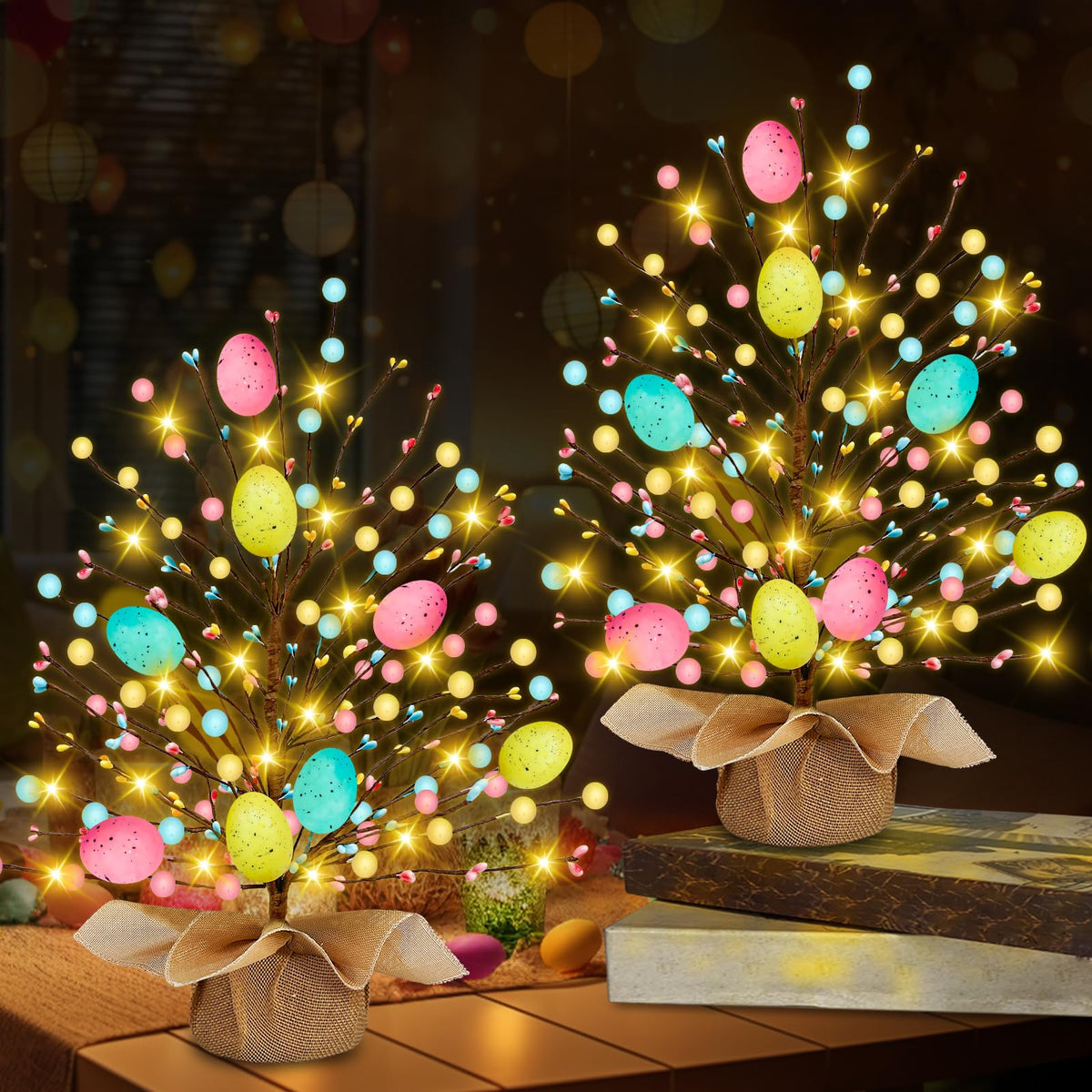 TURNMEON Easter Egg Tabletop Tree assembly ready for a festive centerpiece