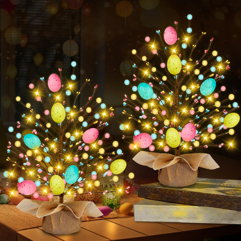 TURNMEON Easter Egg Tabletop Tree assembly ready for a festive centerpiece