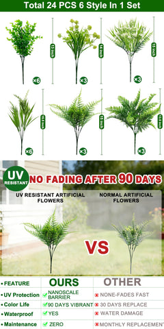 TURNMEON fern bundle style two adds varied textures for garden accents and indoor greenery.