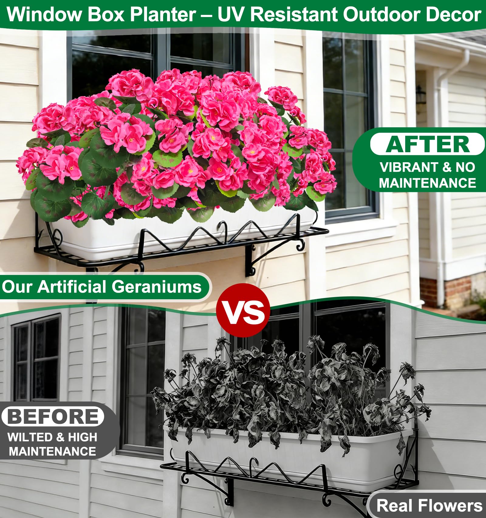 TURNMEON geraniums adjustable stems let you shape a lush arrangement