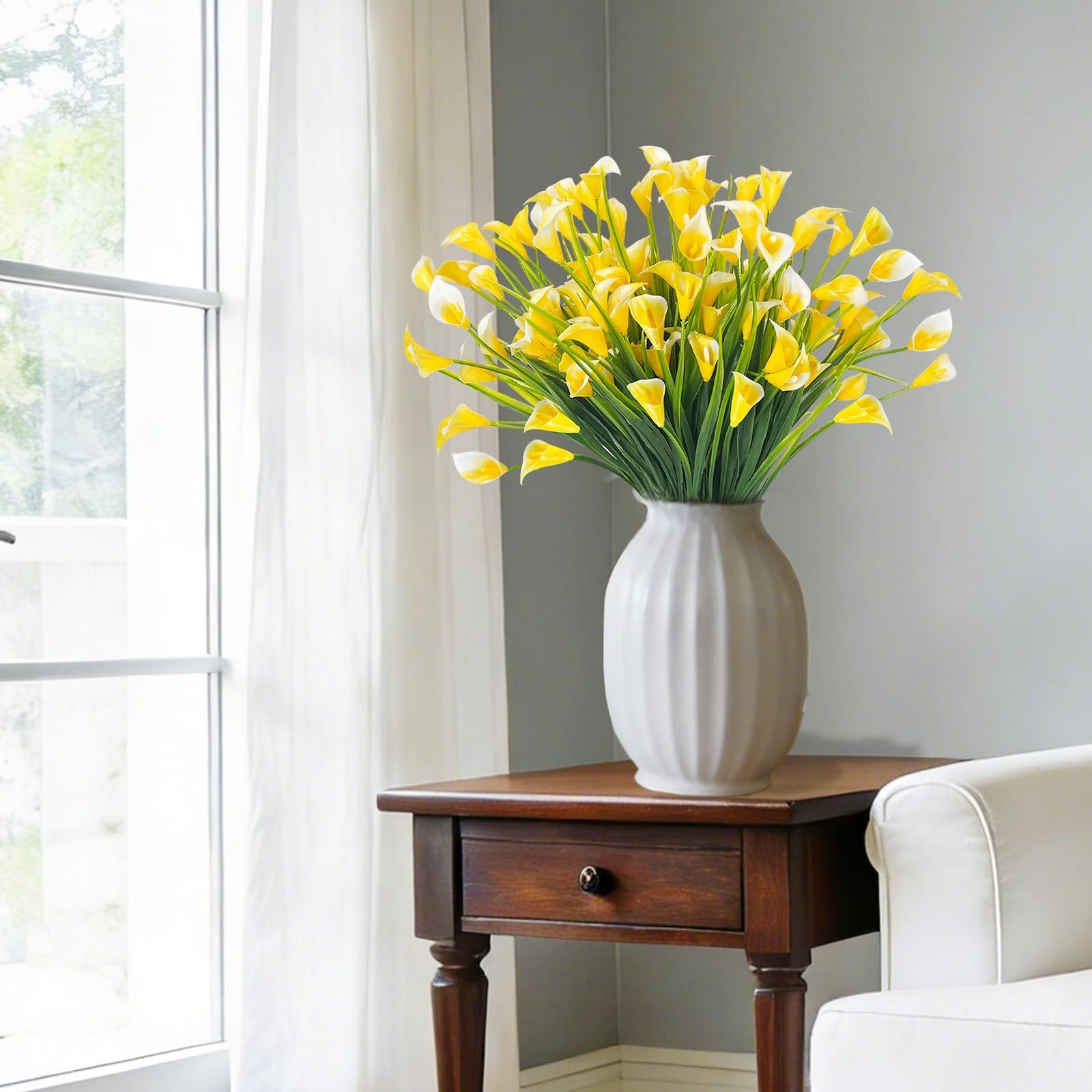 TURNMEON indoor-outdoor decor set with versatile calla lilies