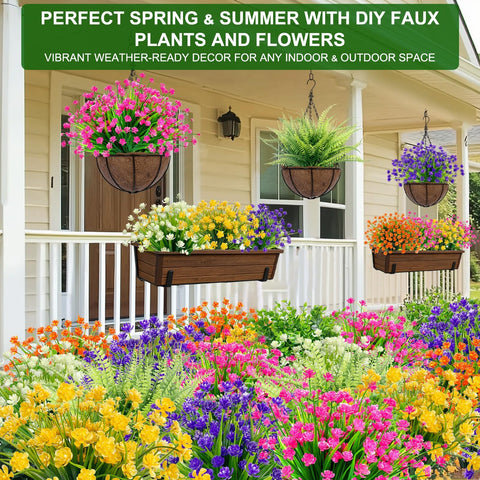 TURNMEON low-maintenance artificial flowers that never wilt or require watering.