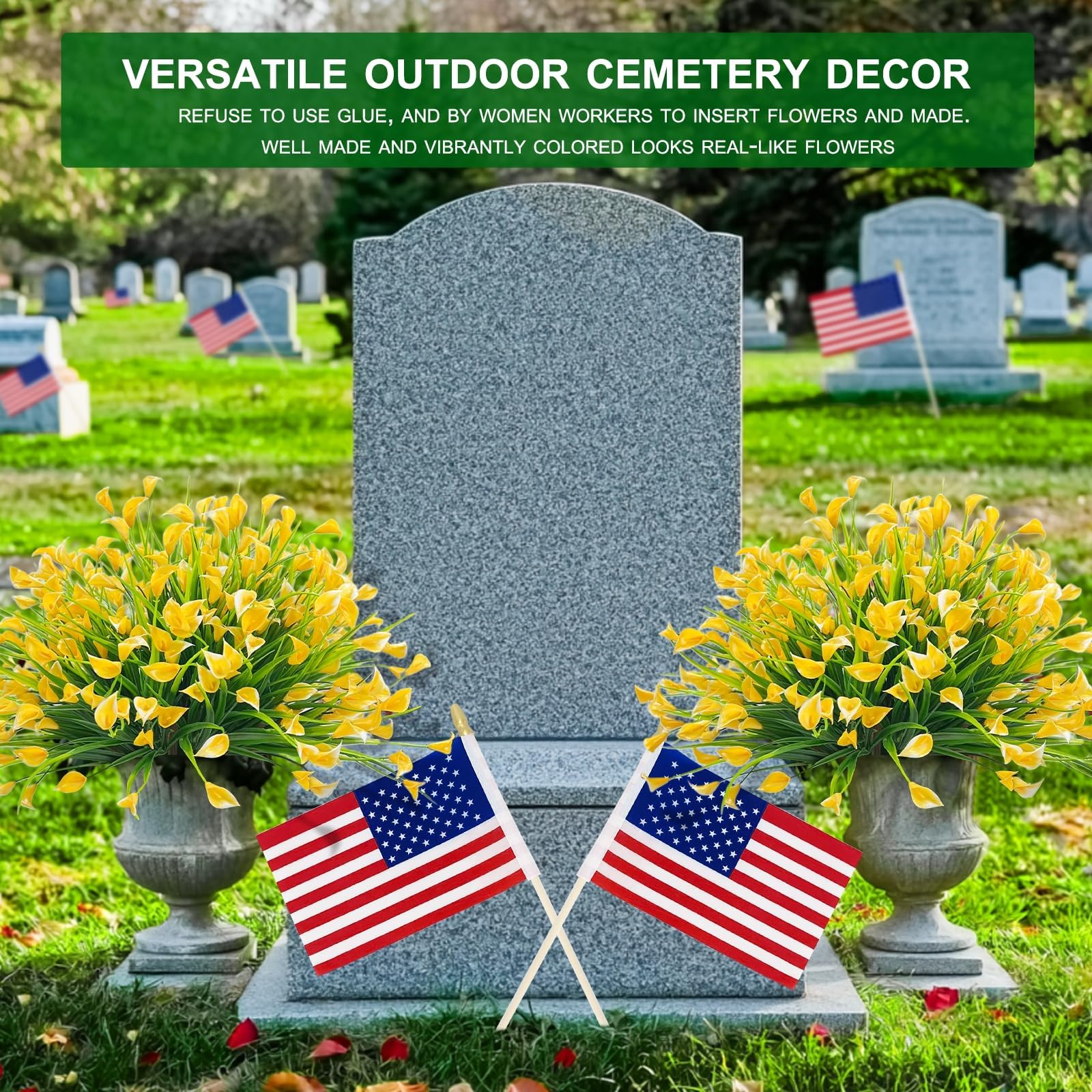 TURNMEON UV-resistant faux flowers stay vibrant in sunny spaces