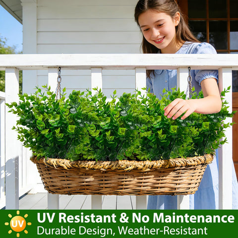 TURNMEON UV-resistant artificial plants stay vivid under sun without fading.