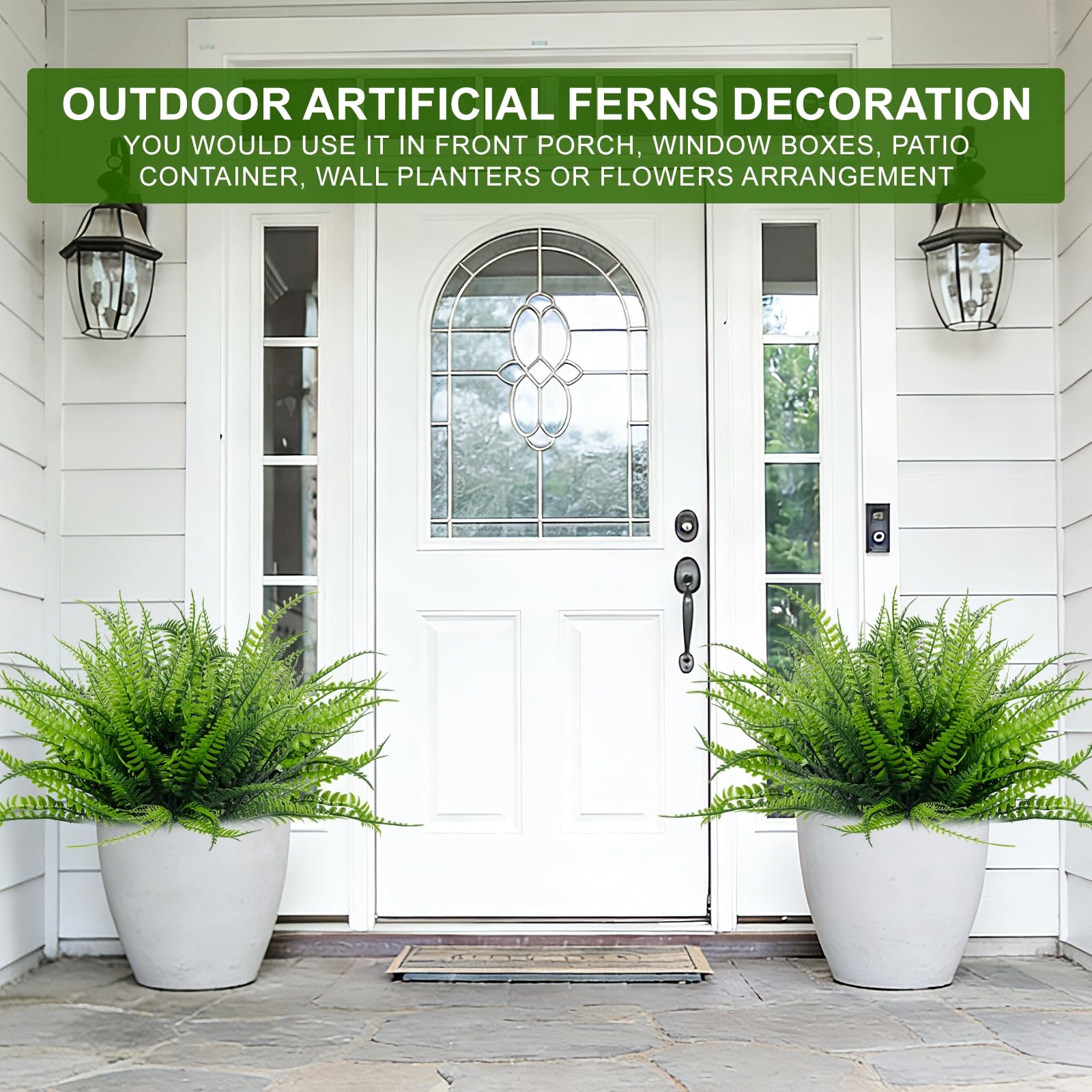 TURNMEON UV-resistant faux plants stay bright without fade in sun.