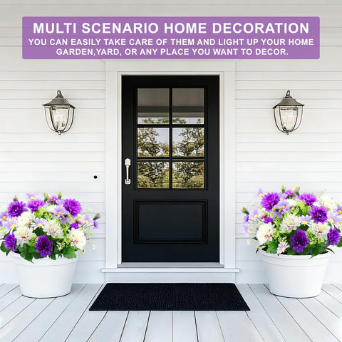 TURNMEON UV-resistant outdoor flowers with purple tones for durable display