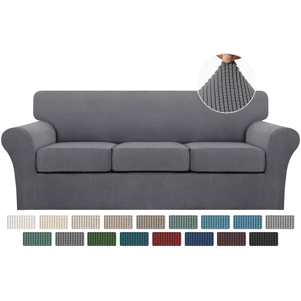 Turquoize 4-piece base cover on sofa showing smooth protection and fit