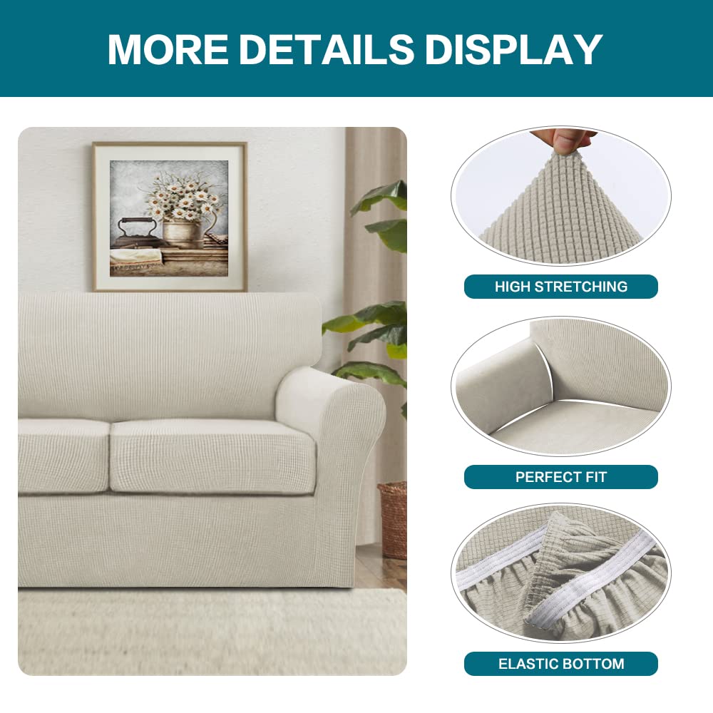Turquoize cushion cover 3 protects the third cushion for a cohesive look.