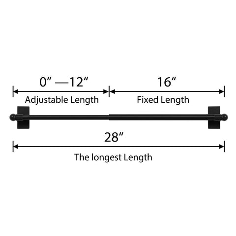 Turquoize magnetic rod extends on steel surfaces from 16 to 28 inches for flexible fit.