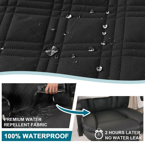 Turquoize quilted microfiber close-up showing soft touch and durability.