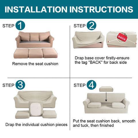 Turquoize slipcover easy-install for fast room refresh.
