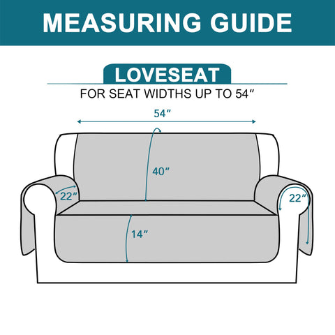 Turquoize bottom elastic loops anchor edges to sofa hardware.