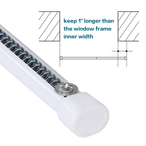 Turquoize tension rod extend 36-60 inches for flexible sizing