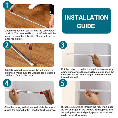 Turquoize tension rod two-pack is ideal for multiple rooms