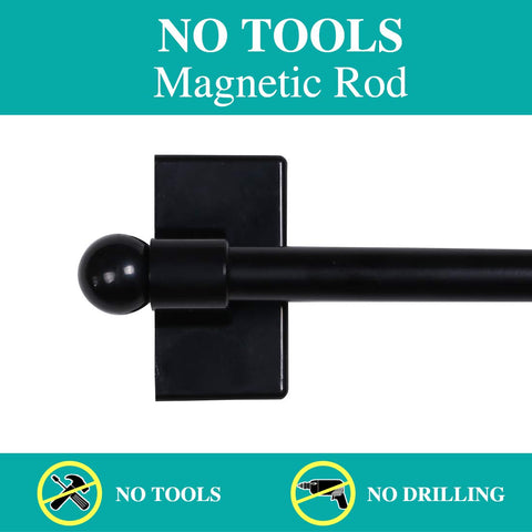 Aluminum 1/2 inch diameter Turquoize rod in black finish enabling tool-free setup.