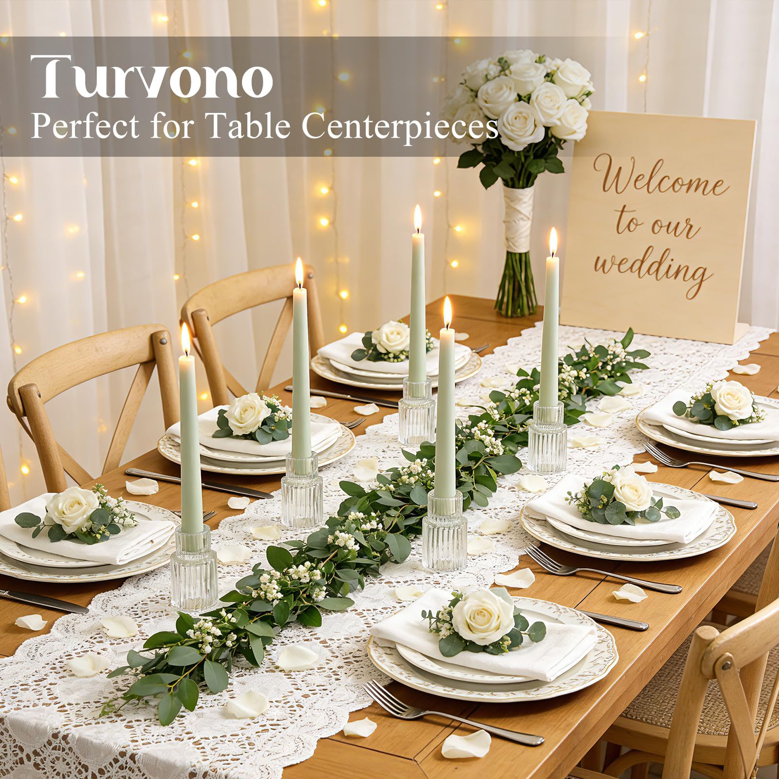 Turvono taper holder reversible design enables dual styling options.