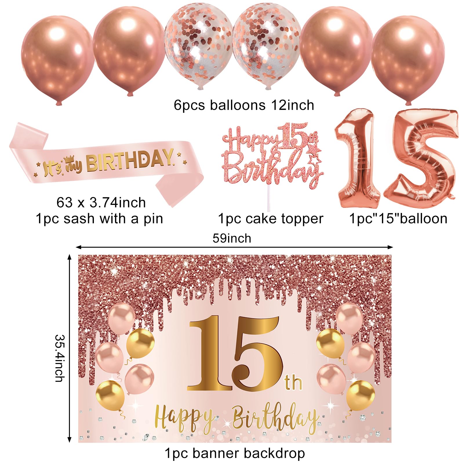 Turypaty star banner enhances party decor and photos.