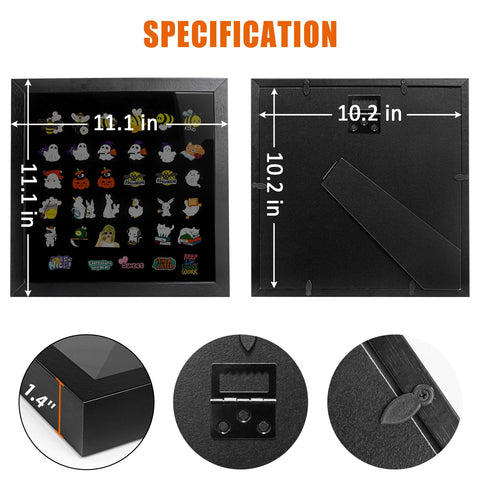 Tutata interior depth 0.6 inch fits thicker pins.