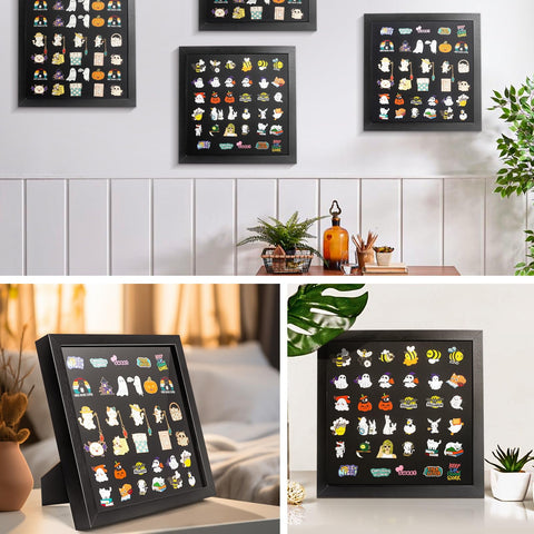Tutata tabletop display keeps pins accessible during curation sessions.