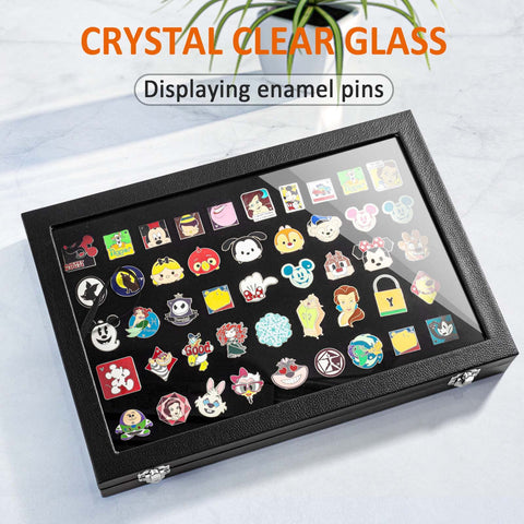 Tutata display case glass panel offers crystal-clear pin visibility