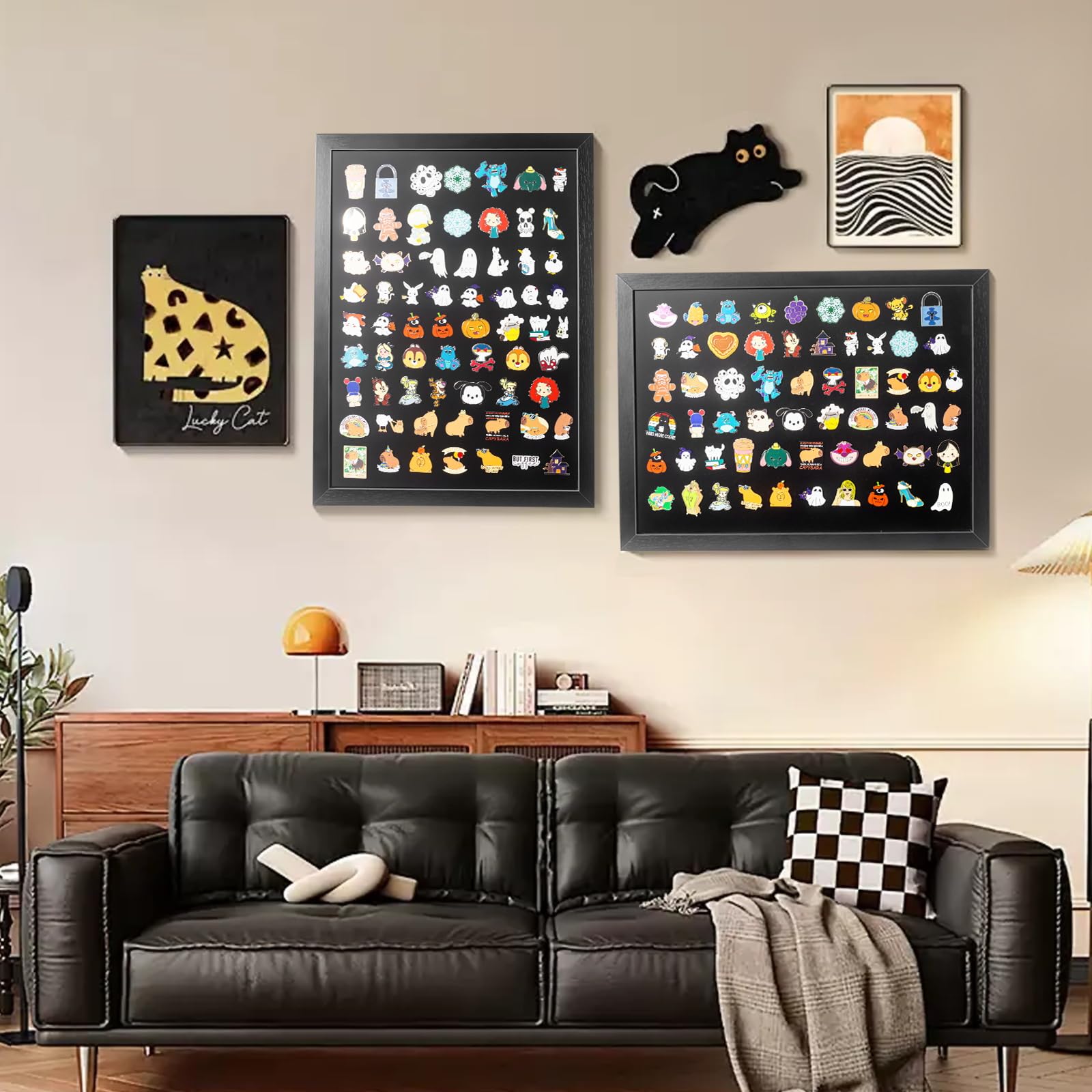 tutata shadow box wall mount black shows ready-to-hang pin showcase.