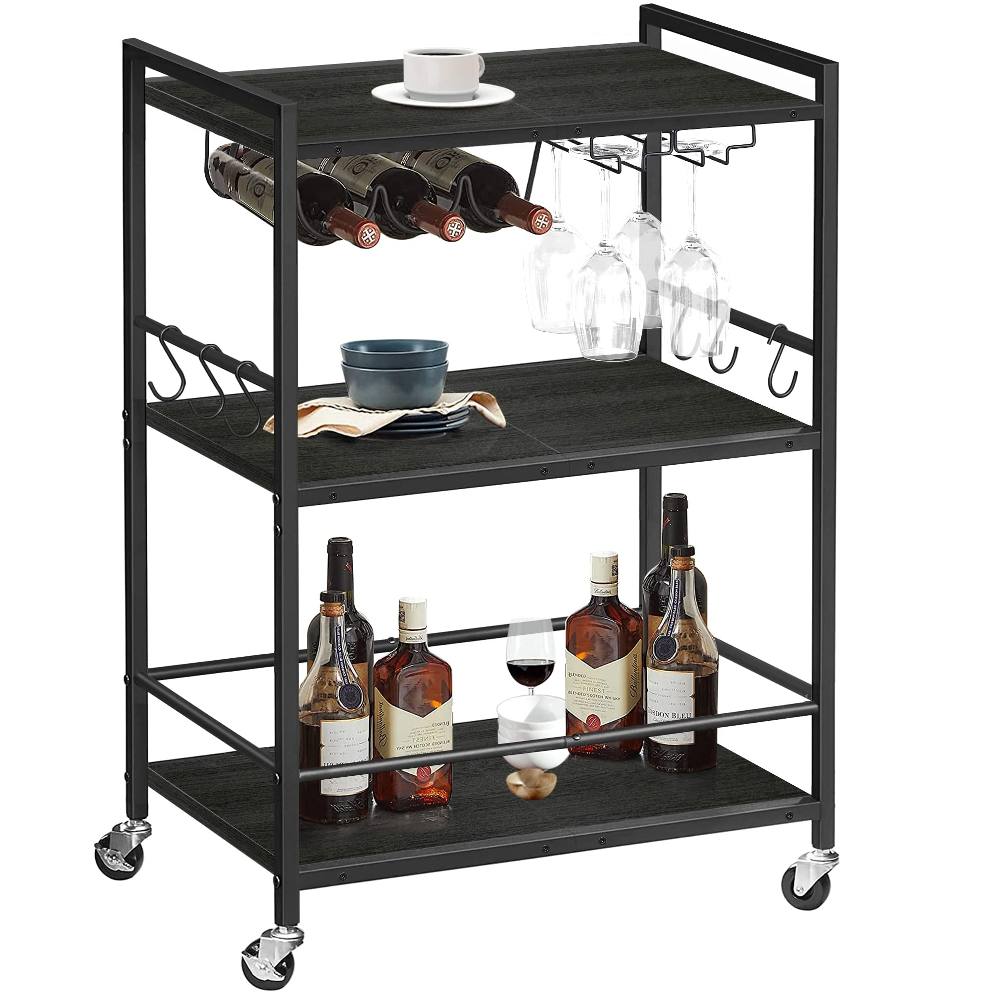 TUTOTAK bar cart assembly guide showing a quick setup