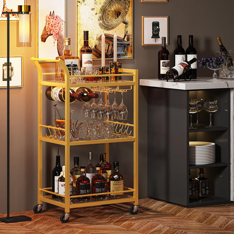 TUTOTAK bar cart suits living room, kitchen, or office setups.