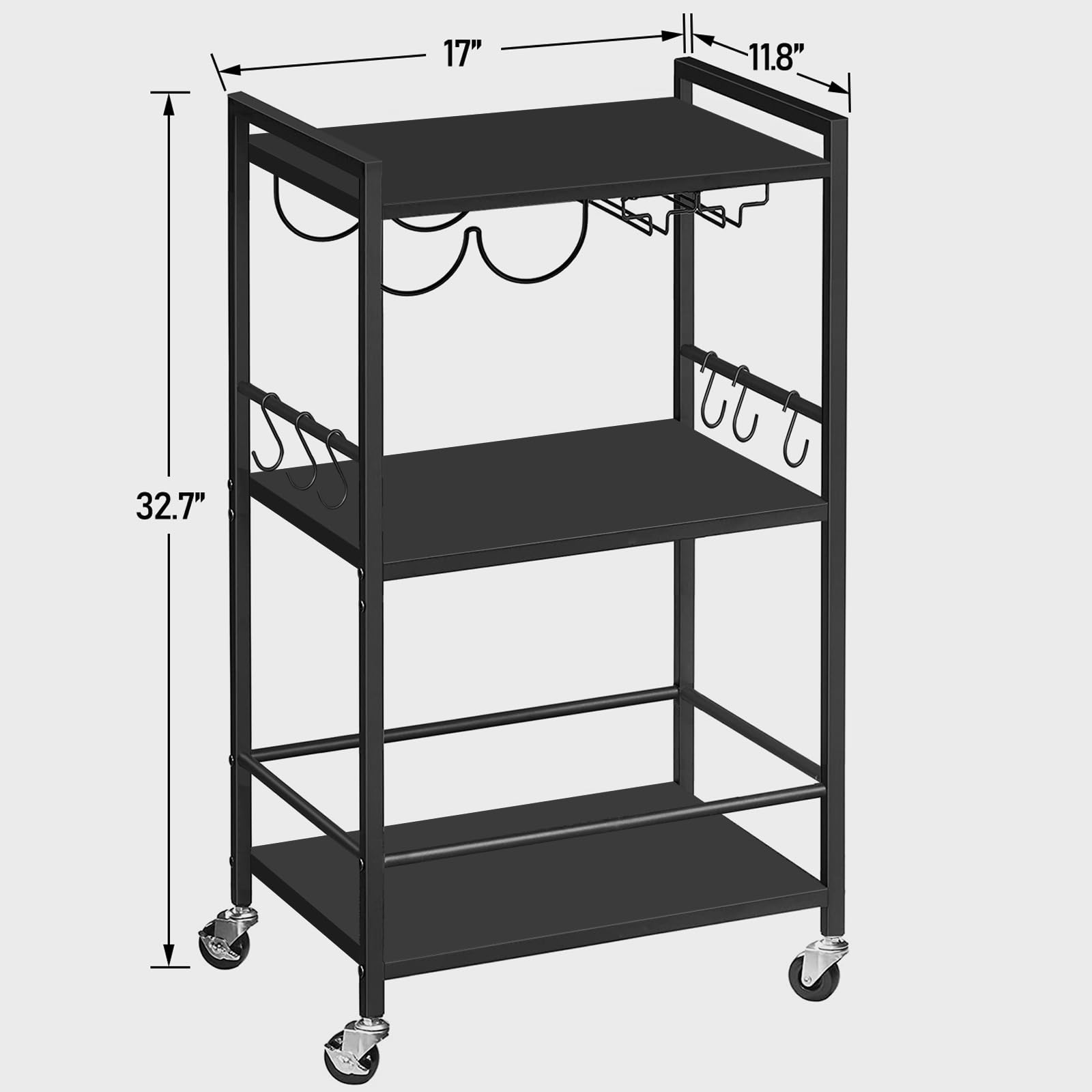 TUTOTAK Bar Cart can be disassembled for flexible storage.