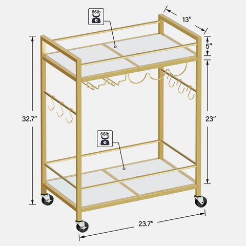 TUTOTAK bar cart easy assembly with included manual.