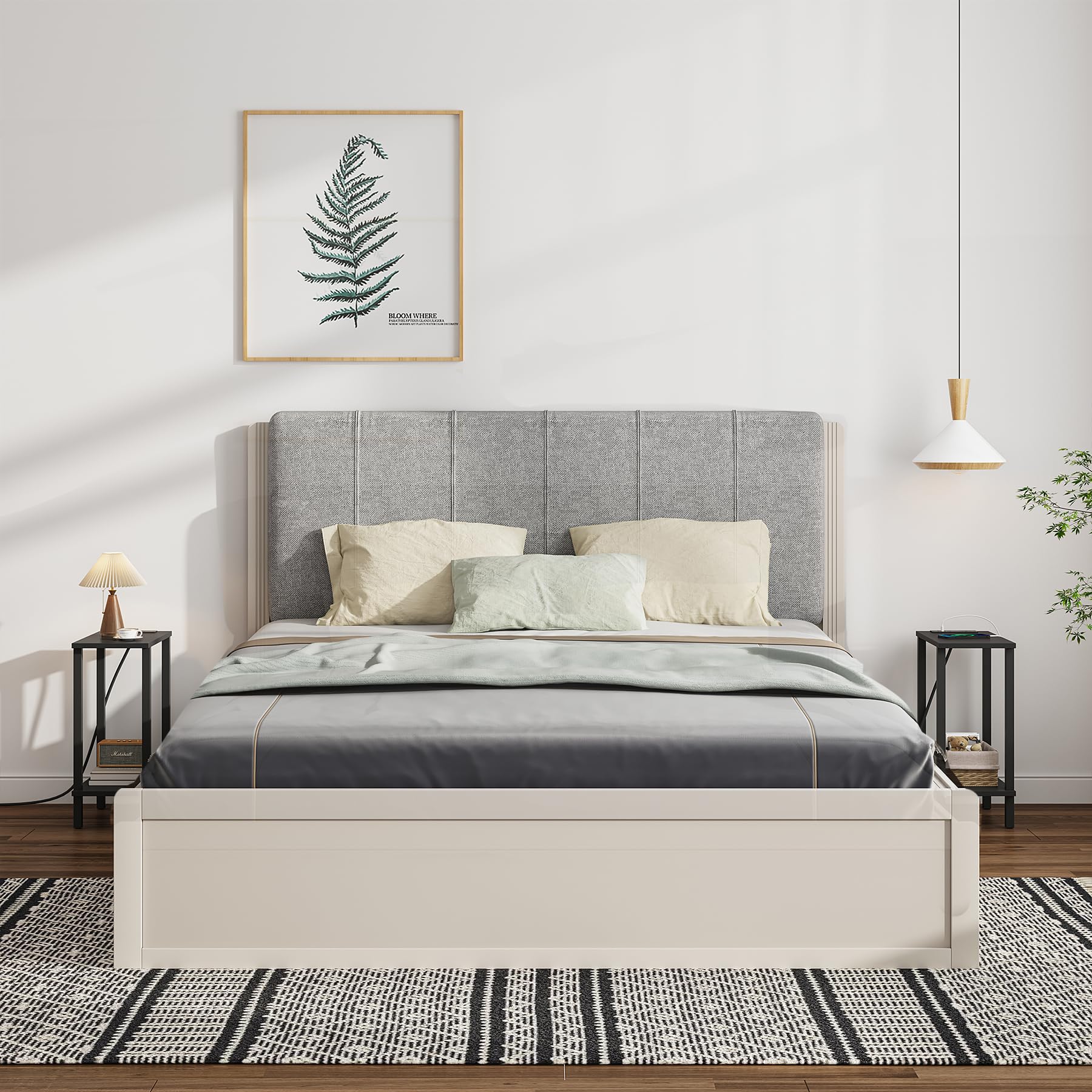 TUTOTAK living room and bedroom side table keeps essentials organized