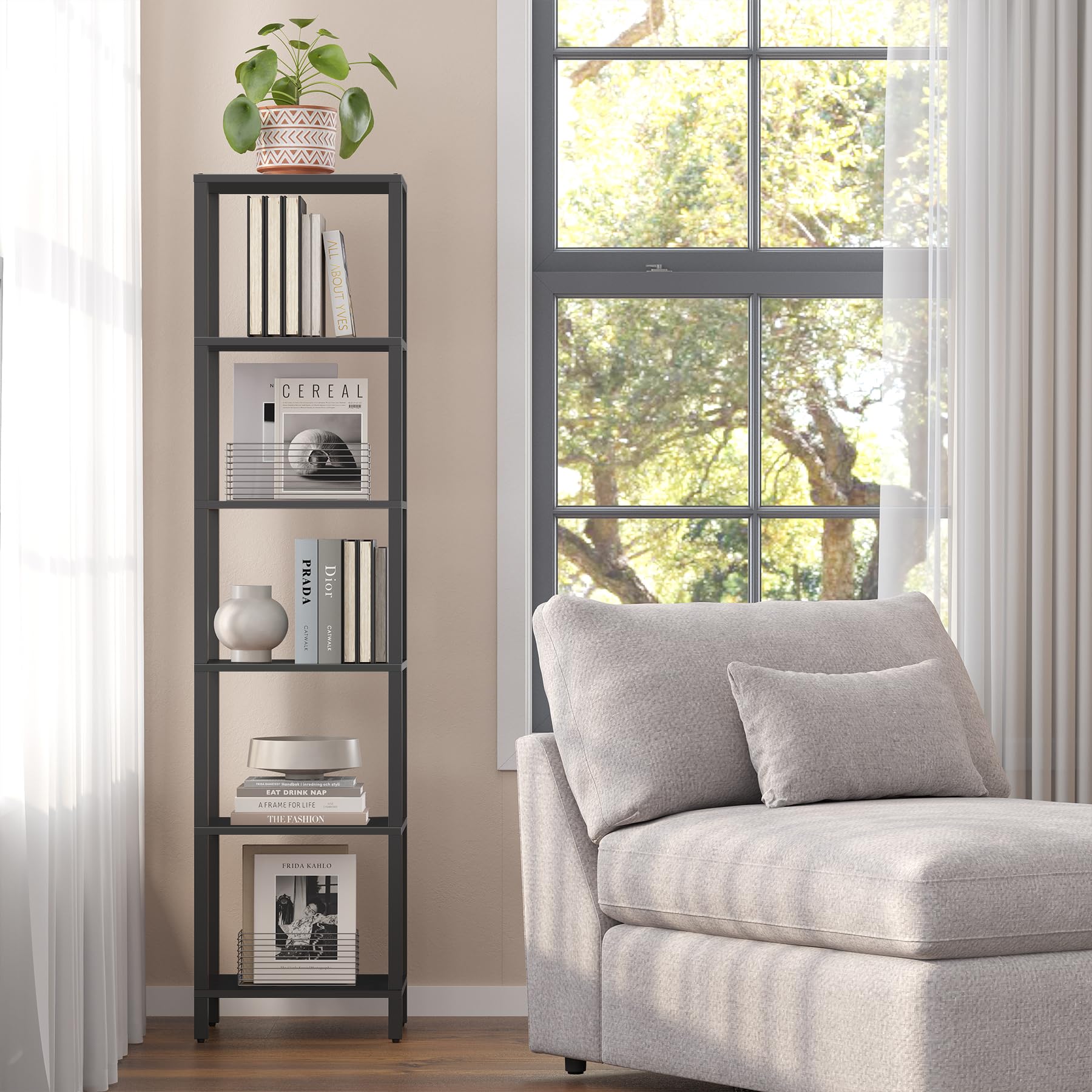 TUTOTAK Bookshelf anti-tilting wall-mount adds stability and safety.
