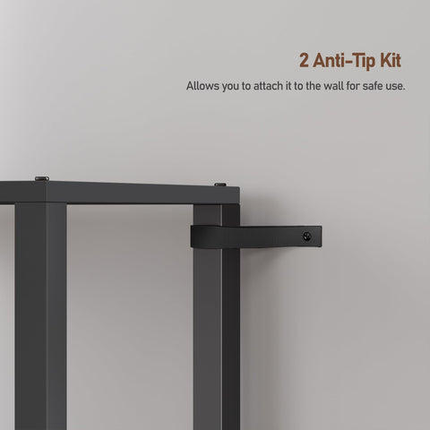 TUTOTAK Bookshelf black industrial finish suits modern living rooms.