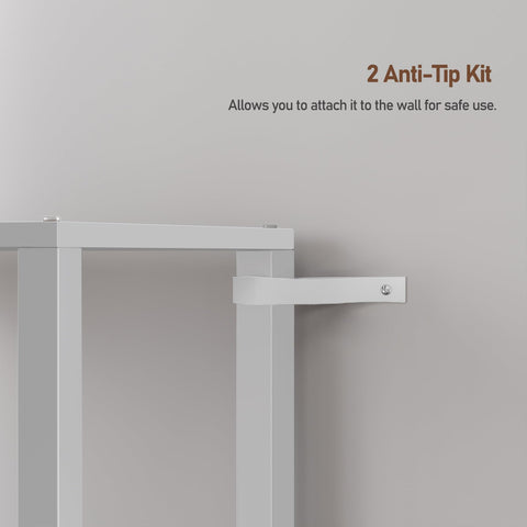 TUTOTAK White finish offers clean, modern look for small spaces.